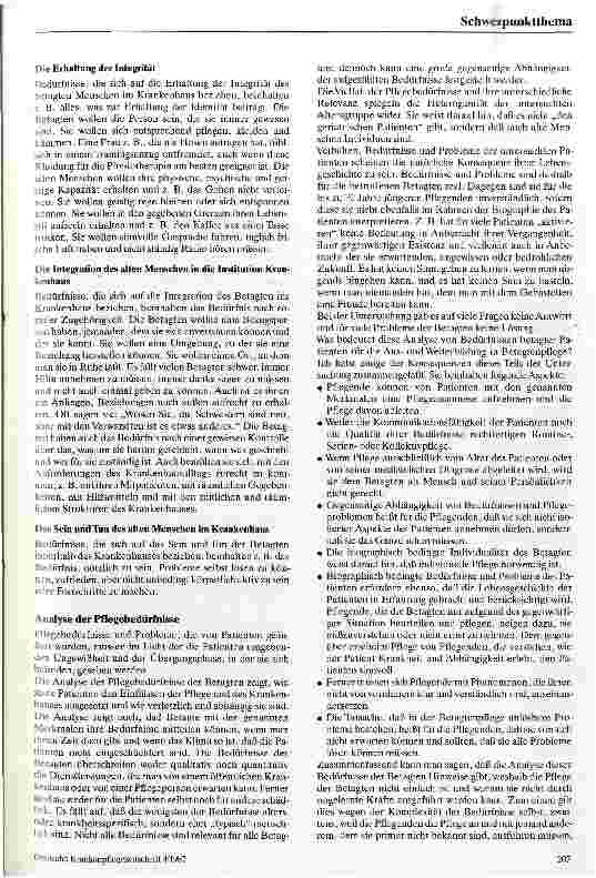 Vorschauseite 2: Pflegebedürftigkeit und pflegerische Hilfe Eine Gegenüberstellende Untersuchung der Pflege alter Menschen