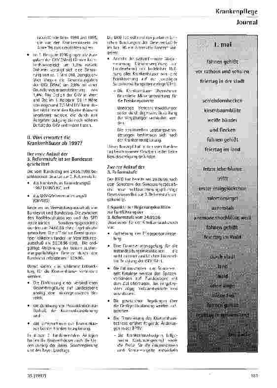 Vorschauseite 2: Die Zuknft unseres Krankenhauswesens Die Rahmenbedingungen der 3. Stufe der Gesundheitsreform