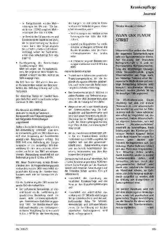 Vorschauseite 4: Die Zuknft unseres Krankenhauswesens Die Rahmenbedingungen der 3. Stufe der Gesundheitsreform