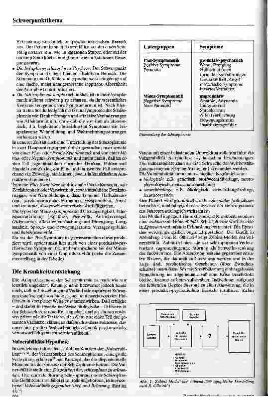 Vorschauseite 2: Schizophrenie und soziales Umfeld