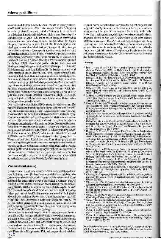 Vorschauseite 6: Schizophrenie und soziales Umfeld