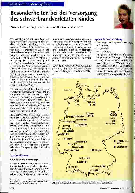 Vorschauseite 1: Besonderheiten bei der Versorgung des schwerbrandverletzten Kindes