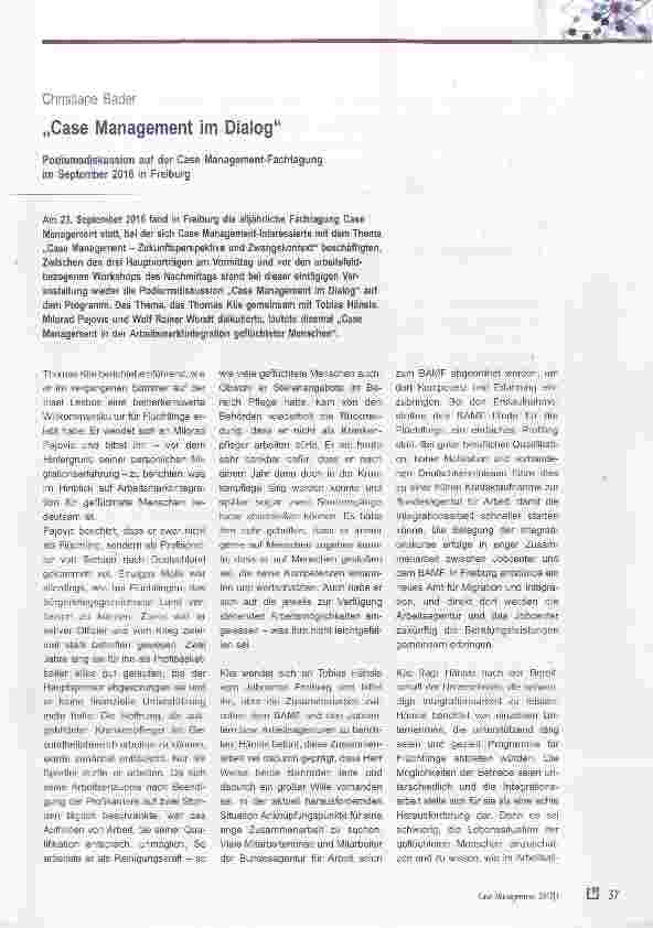 Vorschauseite 1: „Case Management im Dialog“