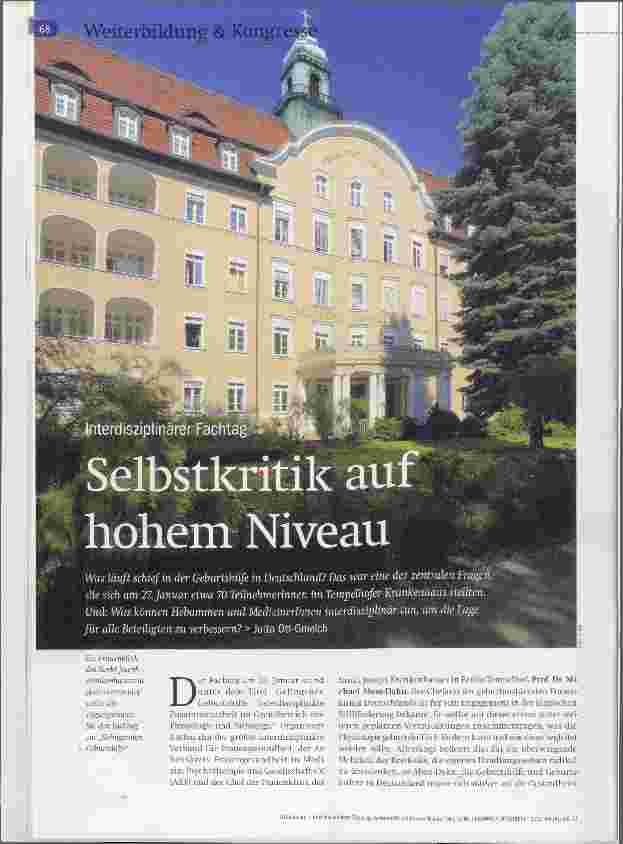 Vorschauseite 1: Selbstkritik auf hohem Niveau