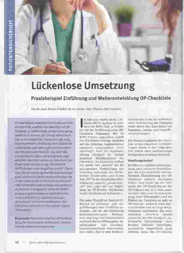 Vorschauseite 1: Lückenlose Umsetzung