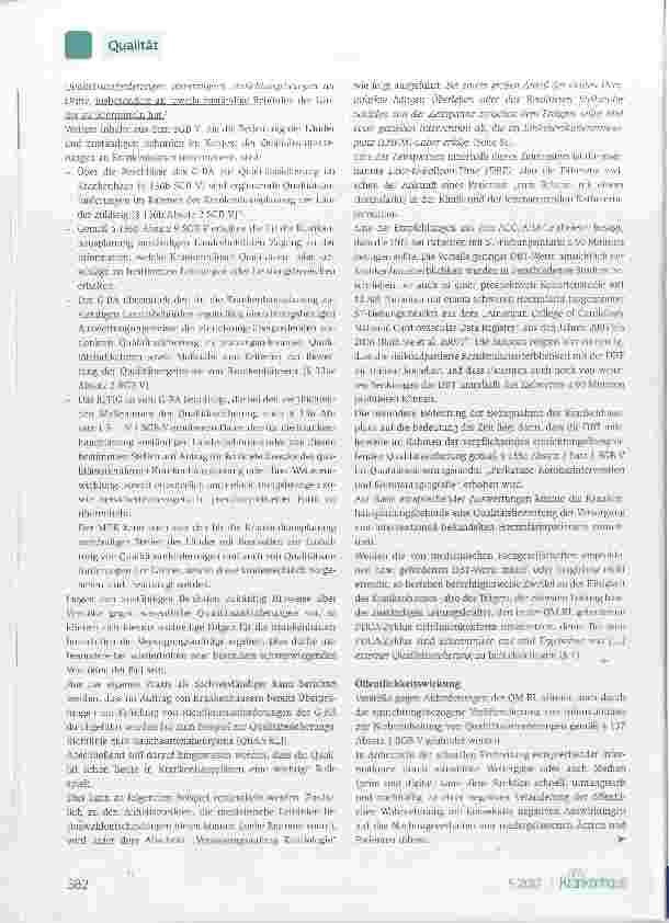 Vorschauseite 2: Die neue QM-Richtlinie für Krankenhäuser Ein Exkurs zu den möglichen Folgen der Nichtbeachtung (Teil 1)