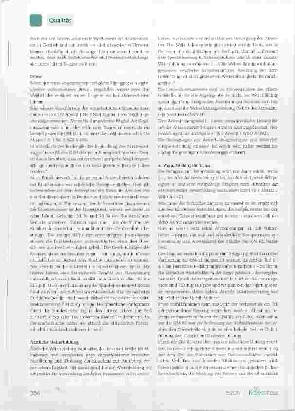 Vorschauseite 3: Die neue QM-Richtlinie für Krankenhäuser Ein Exkurs zu den möglichen Folgen der Nichtbeachtung (Teil 1)