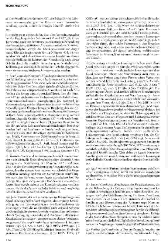 Vorschauseite 3: GOÄ: Komplexgebühr der Nr. 437 für Laboratoriumsuntersuchungen im Rahmen einer Intensivbehandlung nach Nr. 435