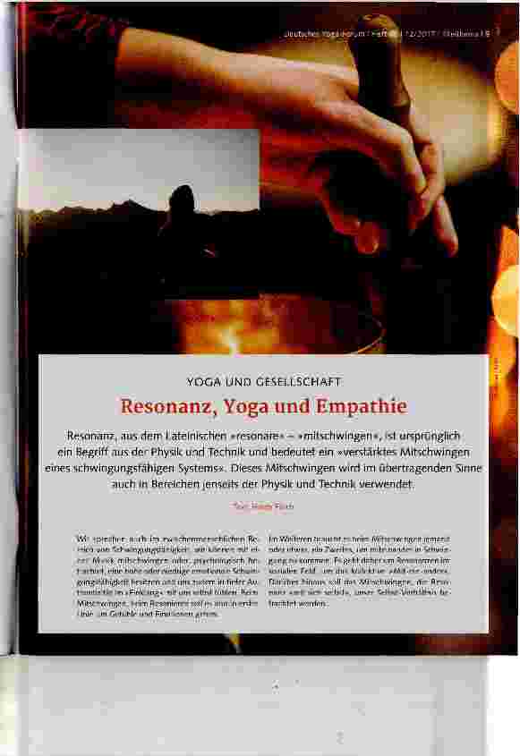 Vorschauseite 1: Resonanz, Yoga und Empathie