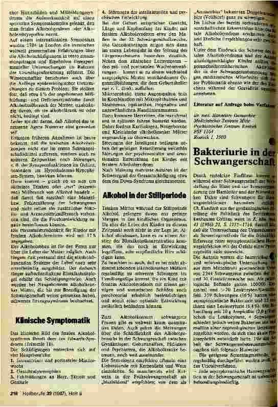 Vorschauseite 2: Alkohol und Schwangerschaft