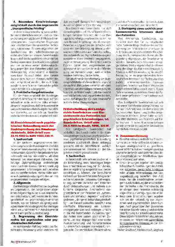 Vorschauseite 2: Hat der Patient das Recht, seine Krankenunterlagen zu sehen?