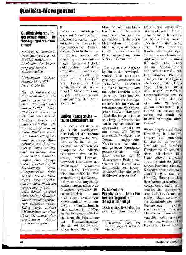 Vorschauseite 2: Bundesweit größte Tagung zum Thema Latexallergie