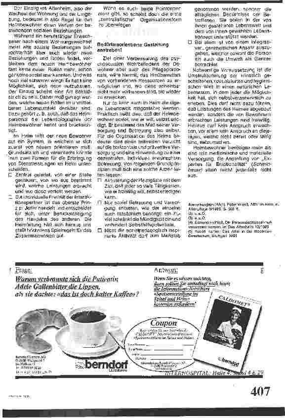 Vorschauseite 2: Freizeitbetreuung oder Umstrukturierung des Heimalltags Was tun mit der freien Zeit der Heimbewohner?