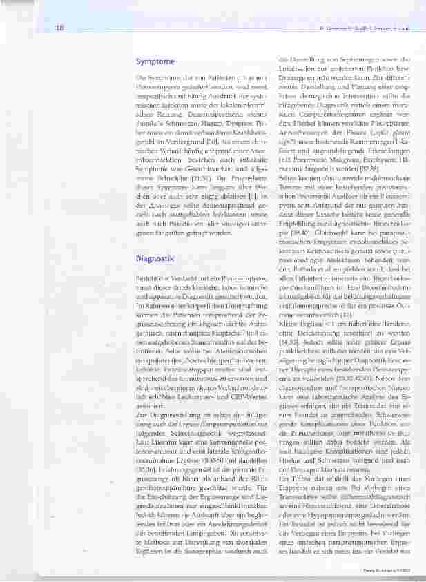 Vorschauseite 5: Das Pleuraempyem eine interdisziplinäre Herausforderung