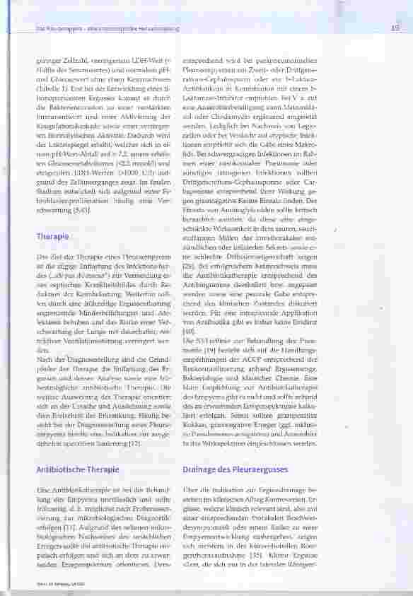 Vorschauseite 6: Das Pleuraempyem eine interdisziplinäre Herausforderung