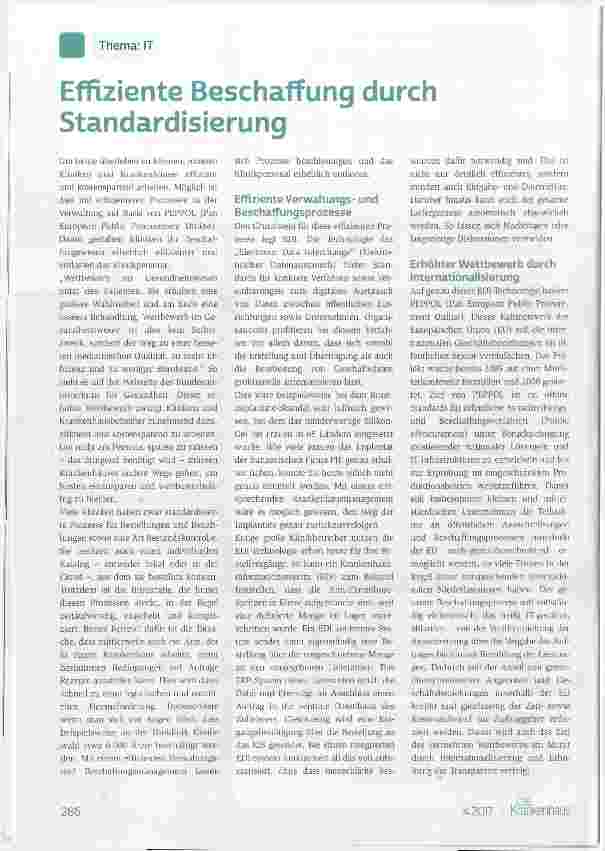 Vorschauseite 1: Effiziente Beschaffung durch Standardisierung