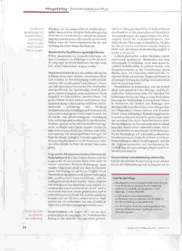 Vorschauseite 3: Richtig qualifiziert Weiterbildung Notfallpflege