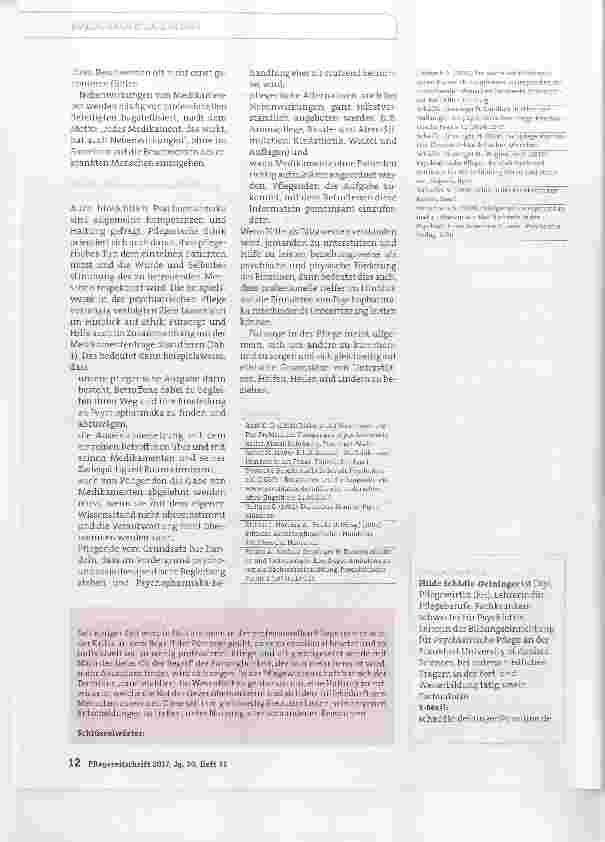 Vorschauseite 4: Psychosoziale Versorgung: die Würde des Einzelnen respektieren