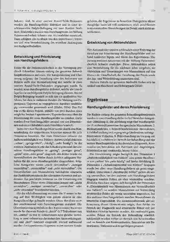 Vorschauseite 3: Patientensicherheit in der Versorgung psychisch erkrankter Menschen in der Schweiz