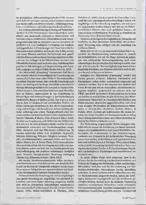 Vorschauseite 6: Patientensicherheit in der Versorgung psychisch erkrankter Menschen in der Schweiz