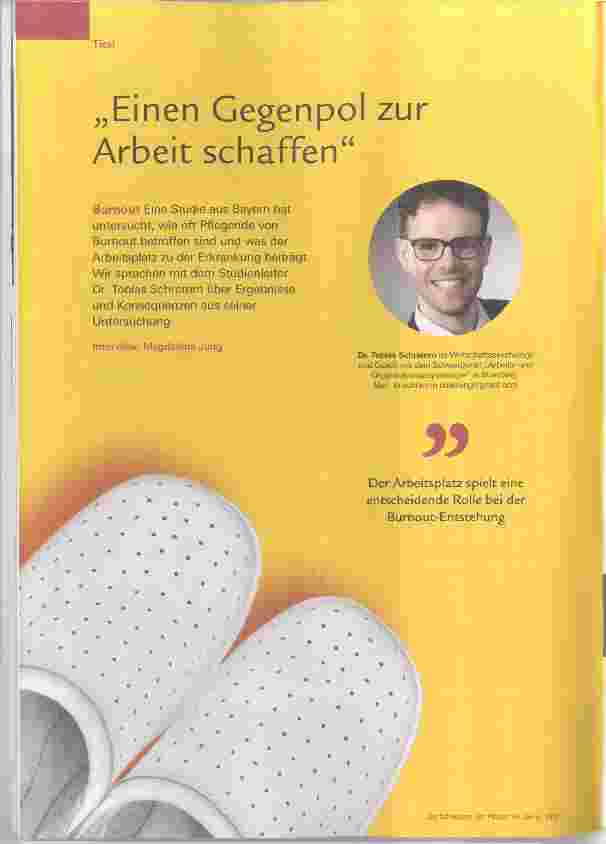 Vorschauseite 1: Einen Gegenpol zur Arbeit schaffen