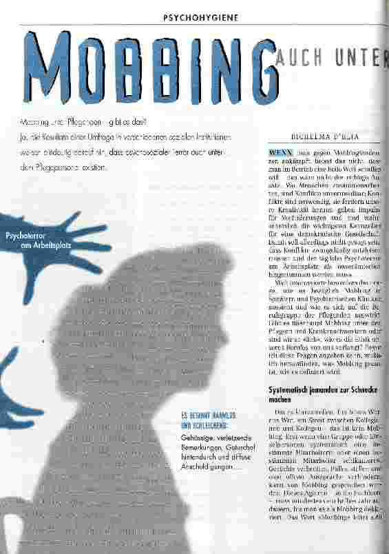 Vorschauseite 1: Mobbing auch unter Pflegenden