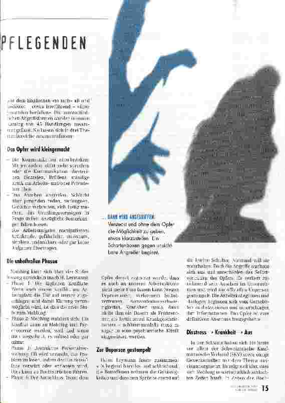 Vorschauseite 2: Mobbing auch unter Pflegenden