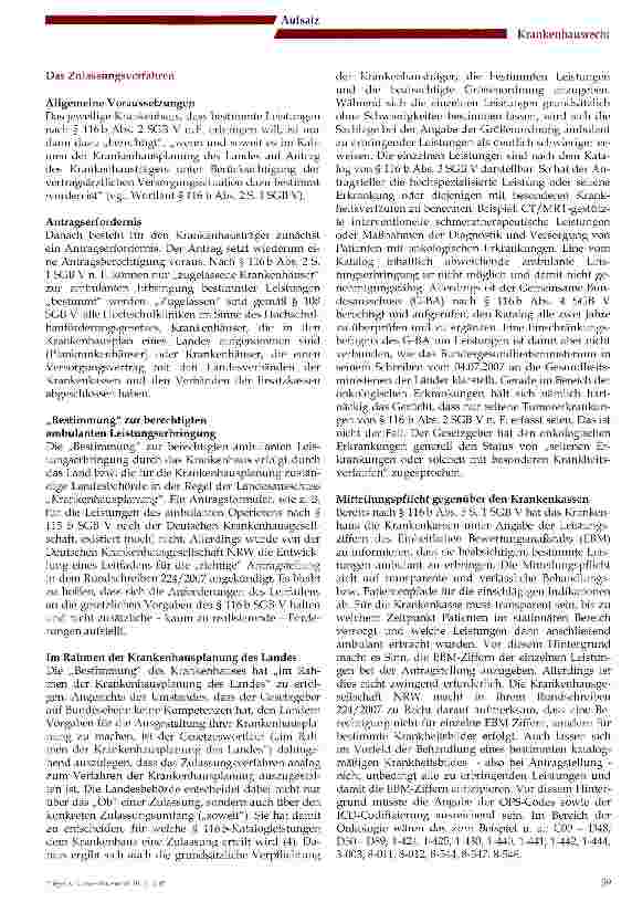 Vorschauseite 3: § 116 b Abs. 2 - 5 SGB V - Die wa(h)re Wettbewerbsstärkung!