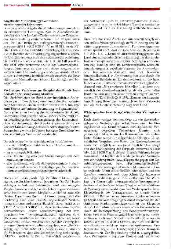 Vorschauseite 4: § 116 b Abs. 2 - 5 SGB V - Die wa(h)re Wettbewerbsstärkung!