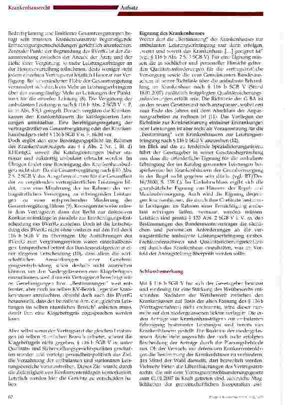 Vorschauseite 5: § 116 b Abs. 2 - 5 SGB V - Die wa(h)re Wettbewerbsstärkung!
