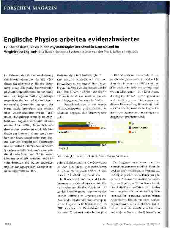 Vorschauseite 1: Englische Physios arbeiten evidenzbasierter