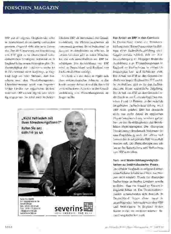 Vorschauseite 3: Englische Physios arbeiten evidenzbasierter