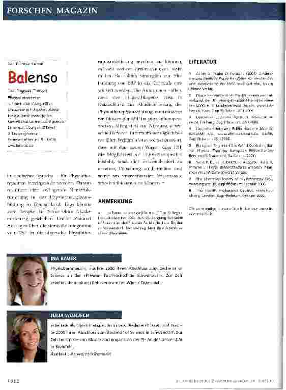 Vorschauseite 5: Englische Physios arbeiten evidenzbasierter
