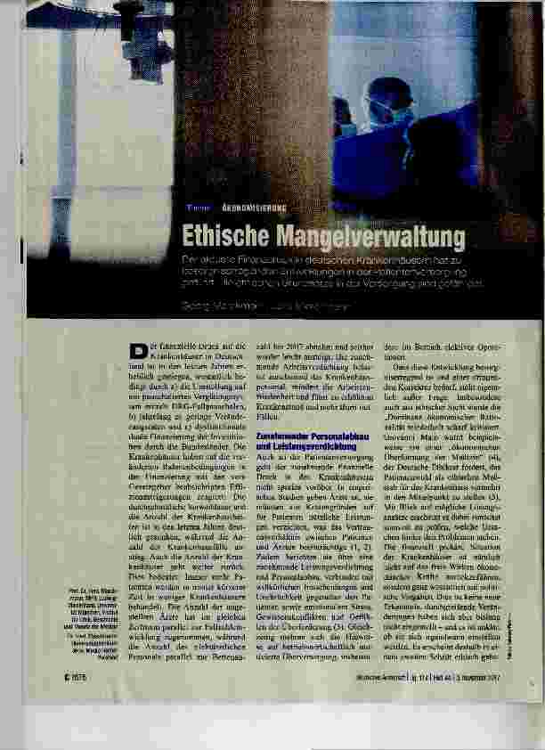 Vorschauseite 1: Ethische Mangelverwaltung