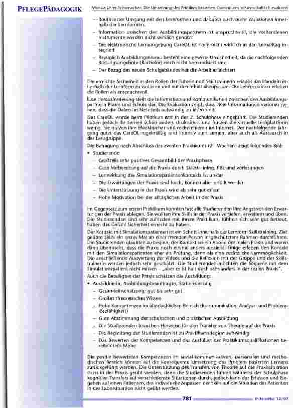 Vorschauseite 5: Die Umsetzung des Problem basierten Curriculums wissenschaftlich evaluiert