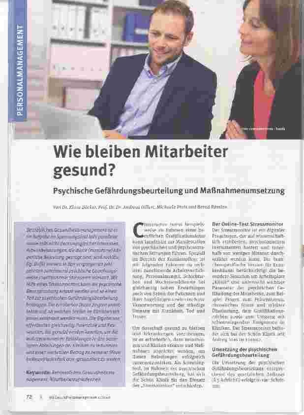 Vorschauseite 1: Wie bleiben Mitarbeiter gesund?