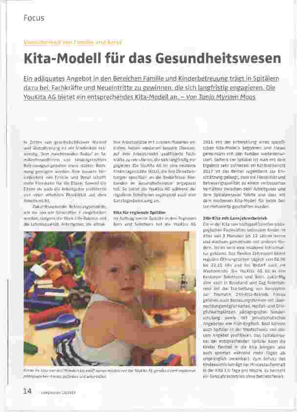 Vorschauseite 1: Kita-Modell für das Gesundheitswesen