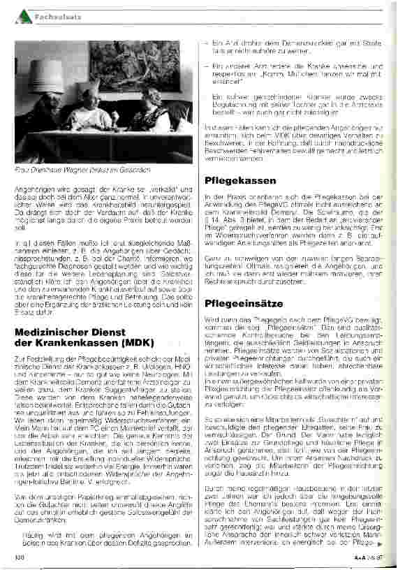 Vorschauseite 2: Pflegende Angehörige brauchen eine Interessenvertretung Die Angehörigen-Initiative Berlin e. V. als Fürsprecher für Angehörige und Demenzkranke