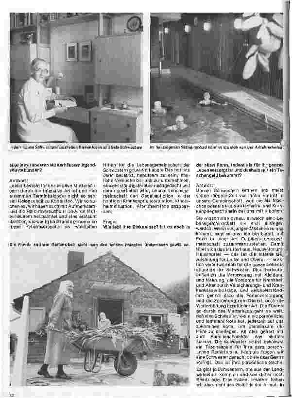 Vorschauseite 2: Die Diakonissen des Mutterhauses Hebron in Marburg.Wehrda und ihr Burgfeldkrankenhaus in Kassel // Interview mit Pfarrer T. Schnepel