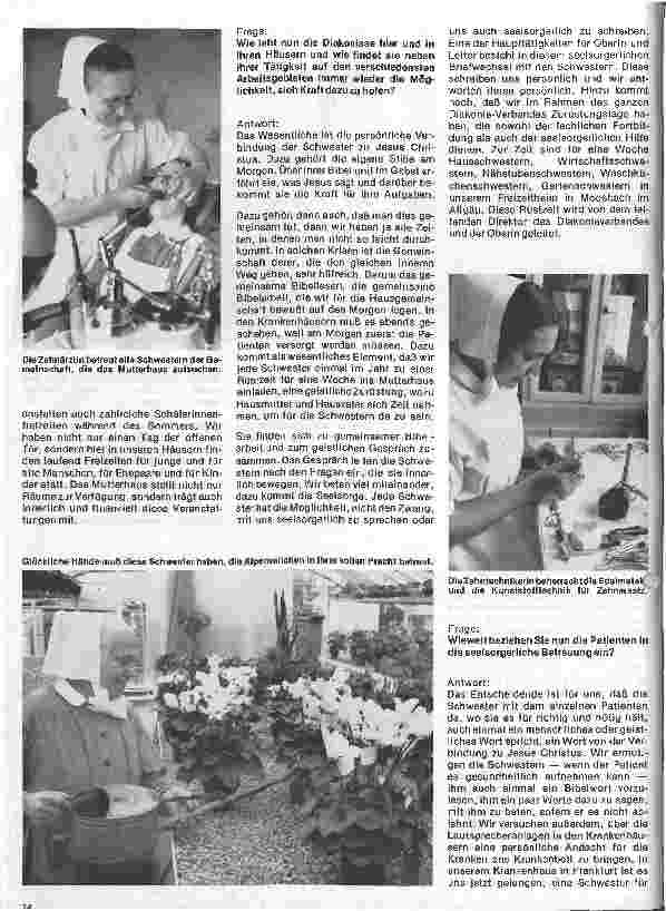 Vorschauseite 4: Die Diakonissen des Mutterhauses Hebron in Marburg.Wehrda und ihr Burgfeldkrankenhaus in Kassel // Interview mit Pfarrer T. Schnepel