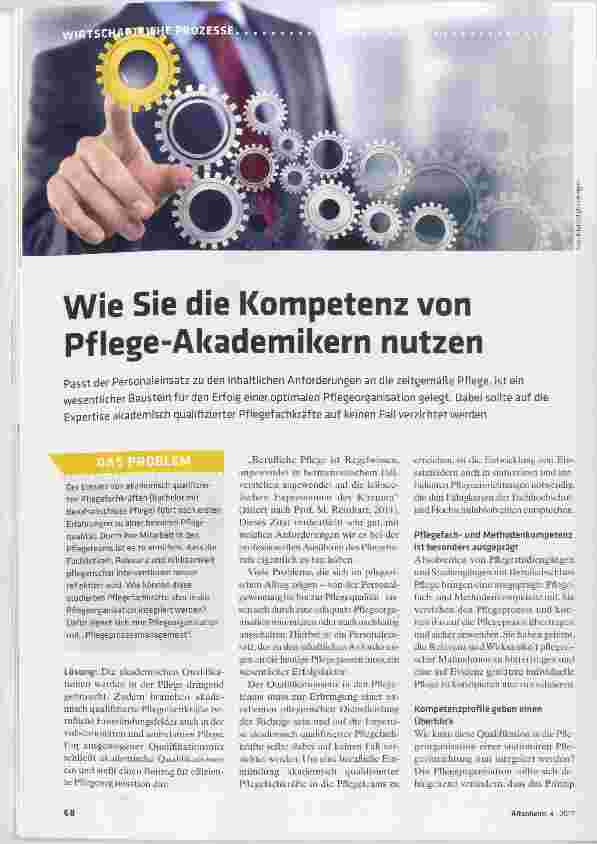 Vorschauseite 1: Wie Sie die Kompetenz von Pflege-Akademikern nutzen