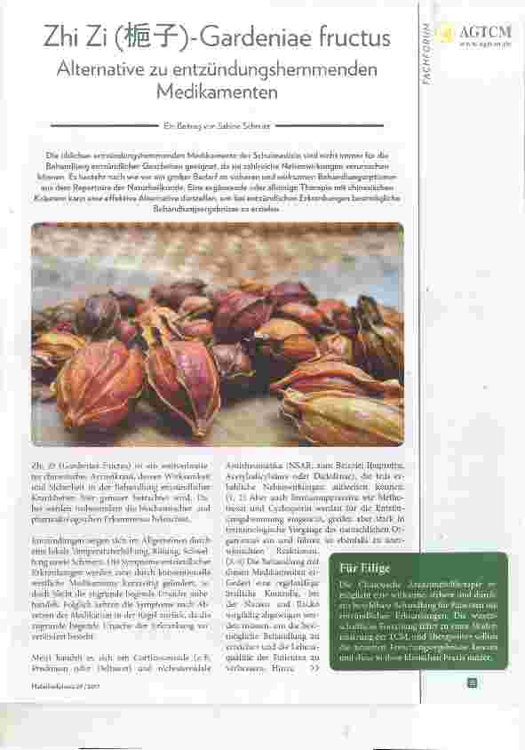 Vorschauseite 1: Zhi Zi (MT)-Garcleniae fructus Alternative zu entzündungshemmendenMedikamenten