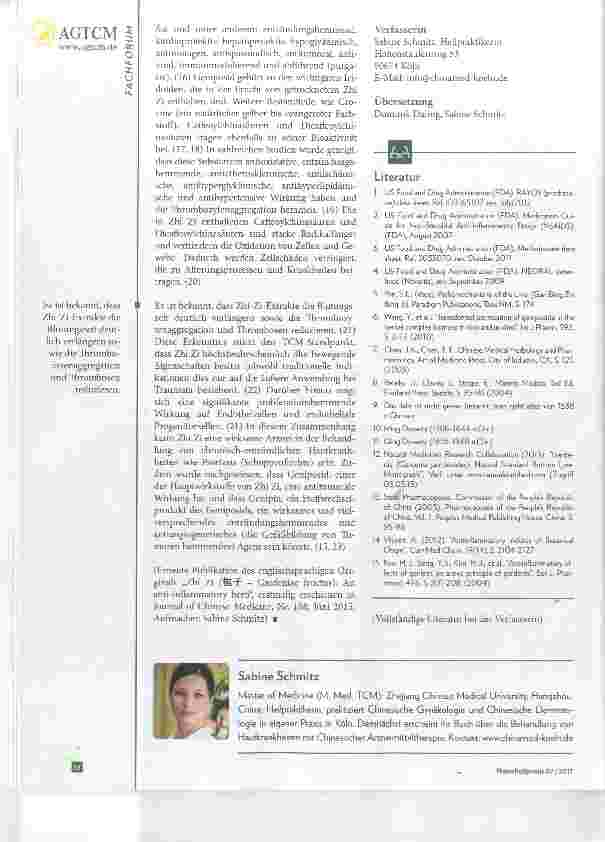 Vorschauseite 4: Zhi Zi (MT)-Garcleniae fructus Alternative zu entzündungshemmendenMedikamenten
