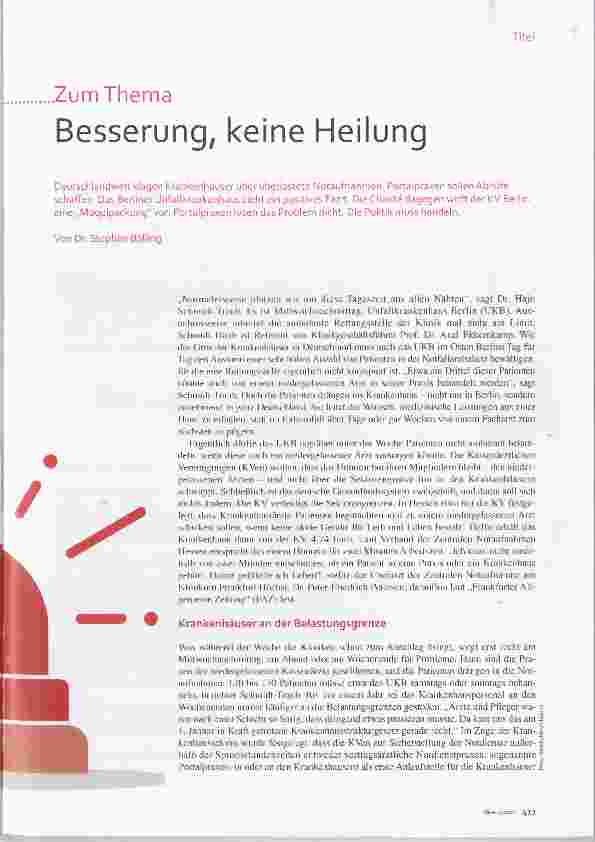 Vorschauseite 1: Besserung, keine Heilung