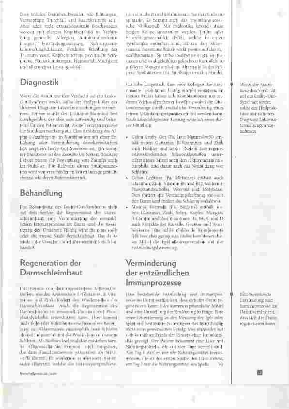 Vorschauseite 2: Leaky-Gut-Syndrom Ursachen und Therapieansätze