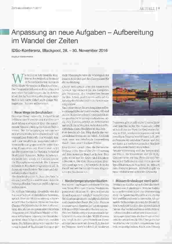 Vorschauseite 1: Anpassung an neue Aufgaben - Aufbereitung im Wandel der Zeiten IDSc-Konferenz, Blackpool, 28.- 30. November 2016