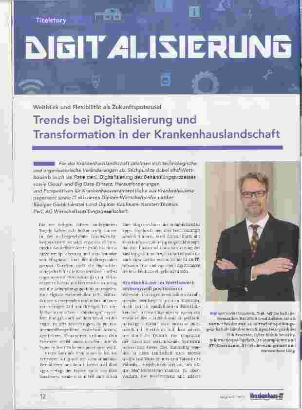 Vorschauseite 1: Trends bei Digitalisierung und Transformation in der Krankenhauslandschaft