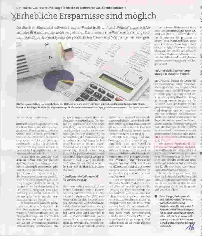 Vorschauseite 1: Erhebliche Ersparnisse sind möglich