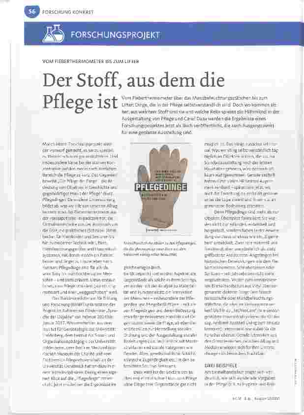 Vorschauseite 1: Der Stoff, aus dem die Pflege ist
