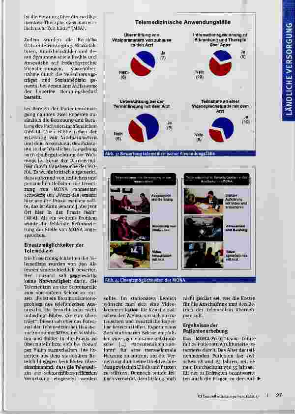 Vorschauseite 3: Bessere Mobilität und Versorgung in der Häuslichkeit durch Telemedizin?